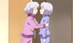 Chitose and Chizuru kissing
