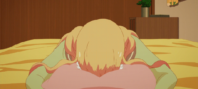 Mitsuki humping the bed.
