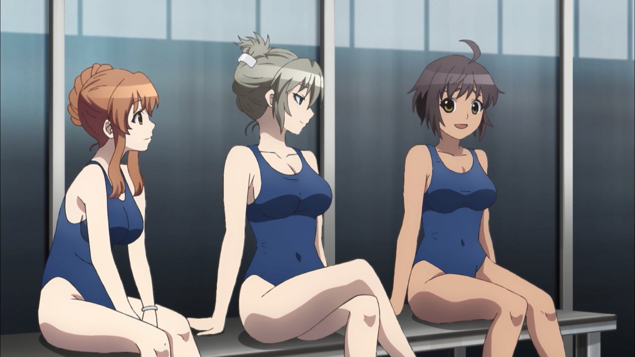Kurumi, Asuka and Nozomi swimsuit.jpg 